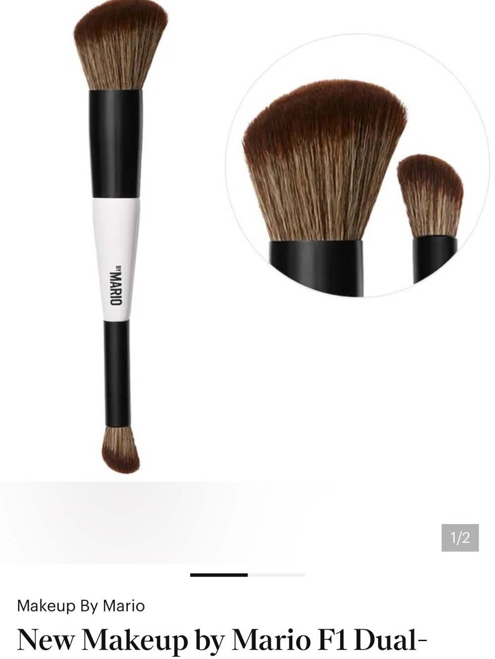 Makeup By Mario Dual-Ended Bronzer & Blush Brush –  F1